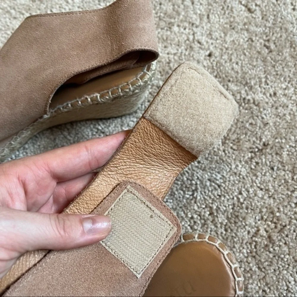 Maypol Handmade in Spain Suede Espadrille Wedge Sandals Anthropologie Boho